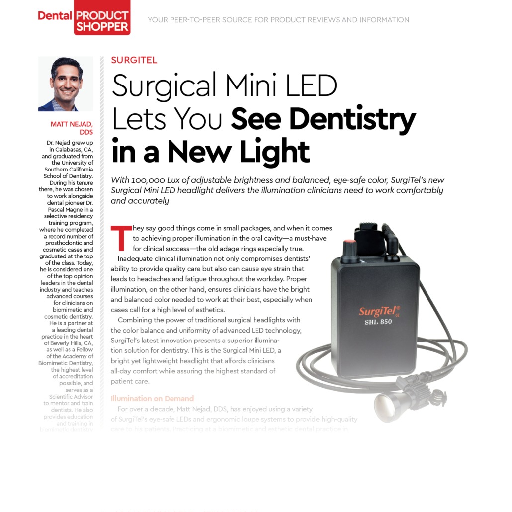 Surgical Neutral LED Headlights for Dentistry - SurgiTel