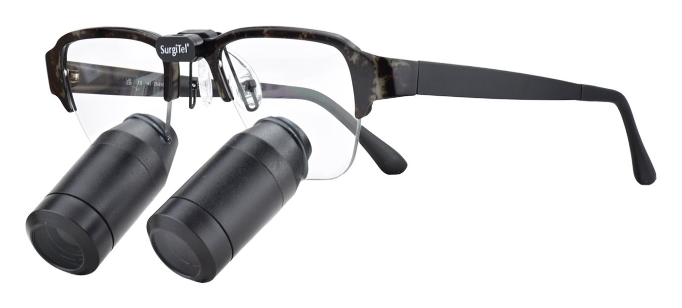 UltiView Pro 5.5x Loupes on ErgoMax Frame