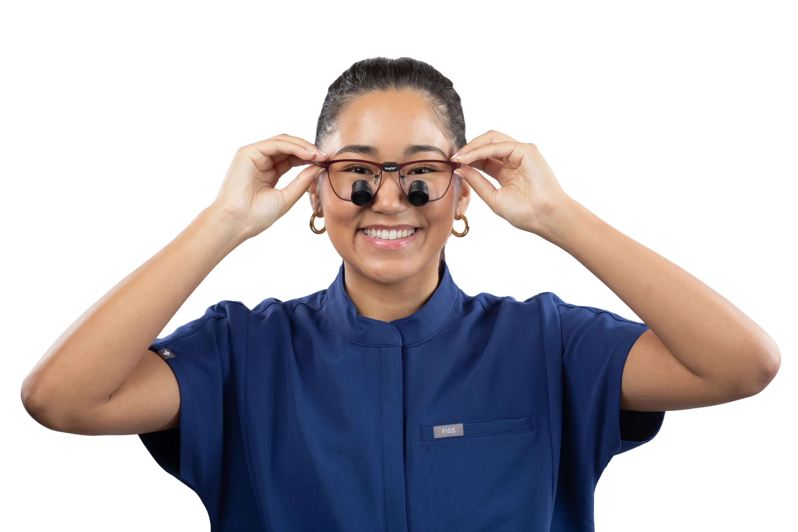 Woman Wearing Loupes